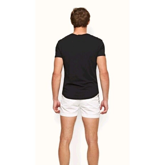 Orlebar Brown Black Tailored Fit V- Neck T-Shirt Sz XL 100% Cotton Everyday - Picture 2 of 8